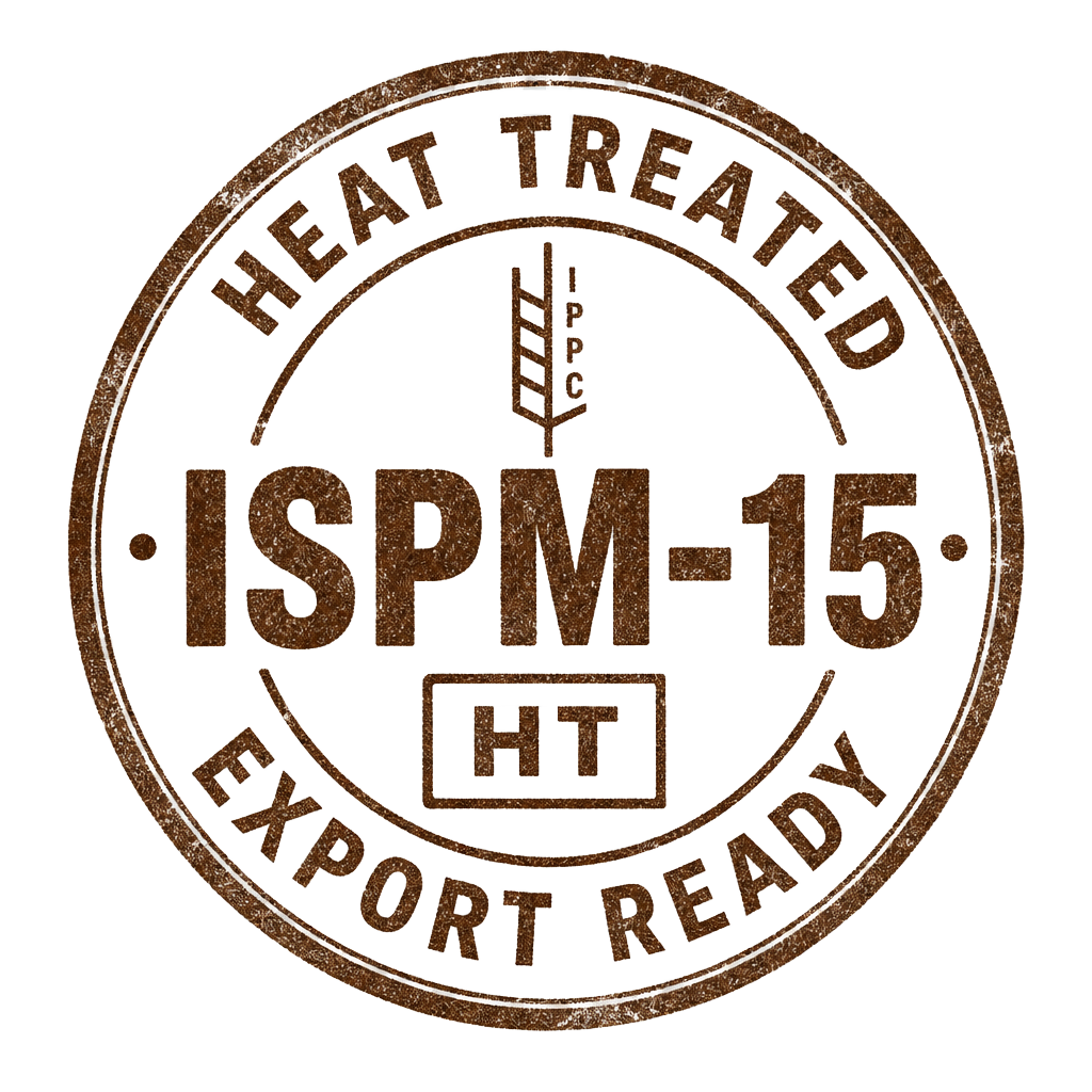ISPM-15 heat-treated certification stamp